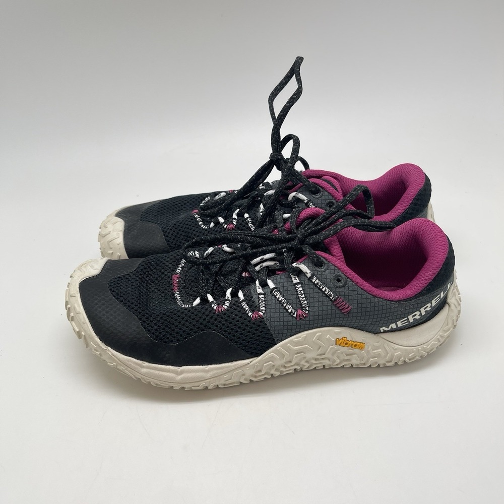 Merrell Sneakers Womens 7 Vapor‎ Glove 7 J067706 Black Hiking Barefoot Shoes